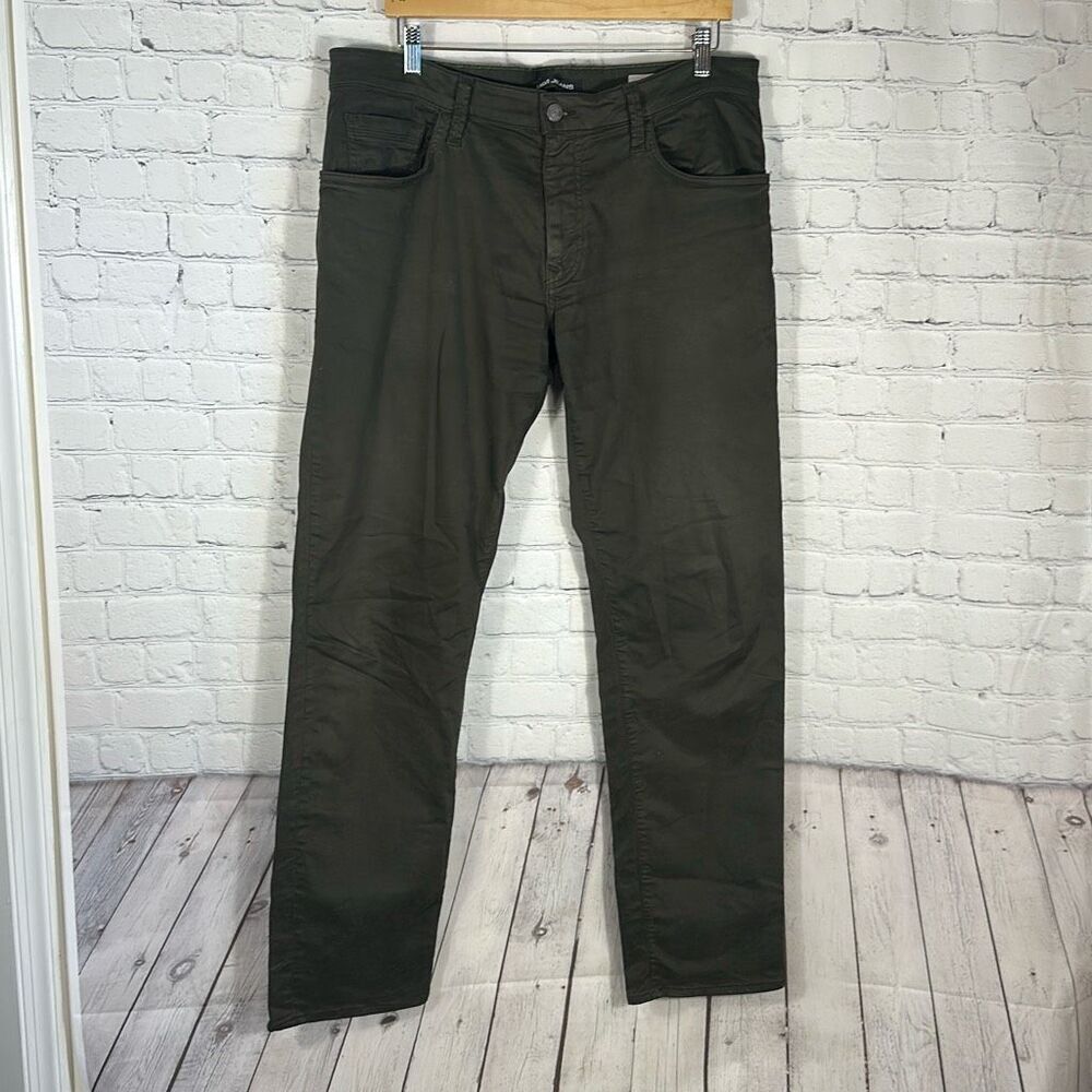 MAVI Men's Size 36/34 Zach Straight Leg Khaki Chino‎ Pants Stretch Green Jeans
